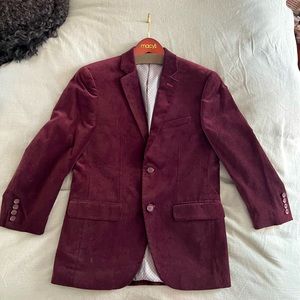 Mens Alfani Burgundy Velvet Blazer